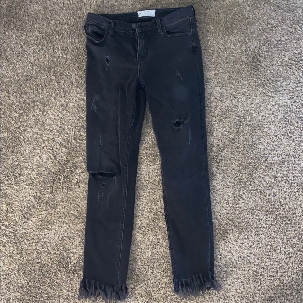 Women’s Free People Fringe Hole Jeans